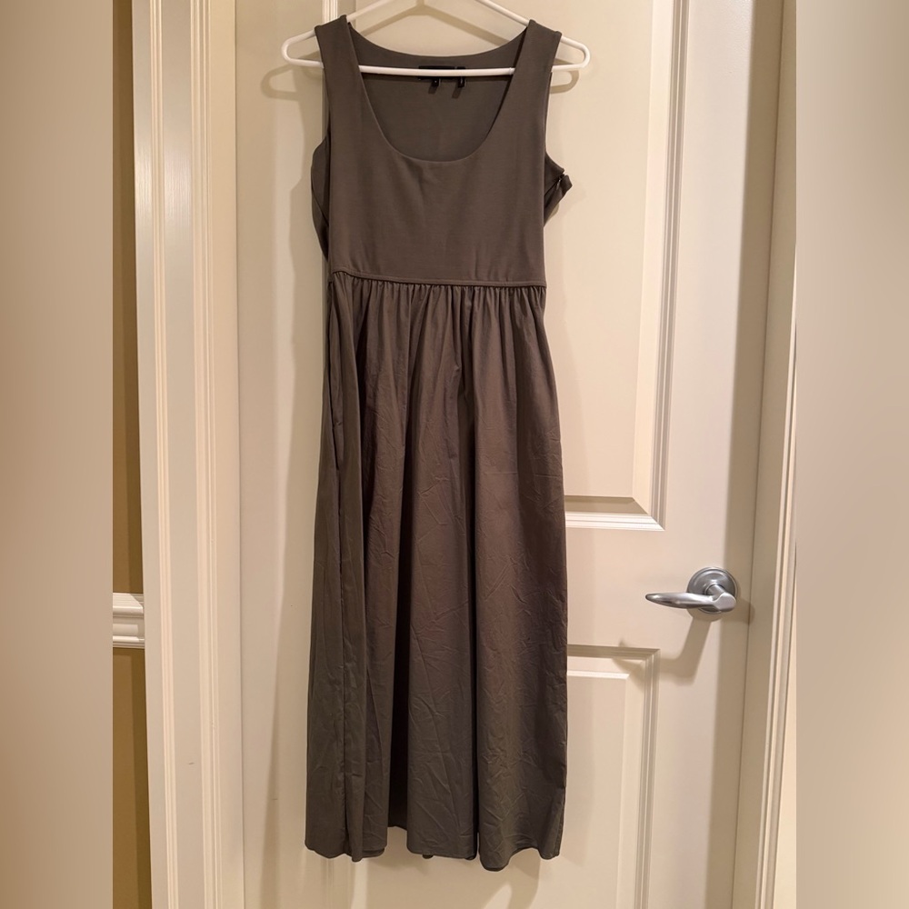 Theory Charcoal Sleeveless Maxi Dress